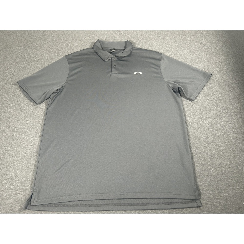 Oakley Icon Protect O Hydrolix Polo Shirt Men's 2XL Gray Performance Golf